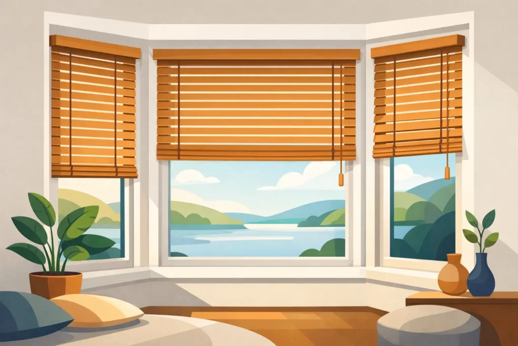 Wooden Blinds for Bay Windows That Fit Right